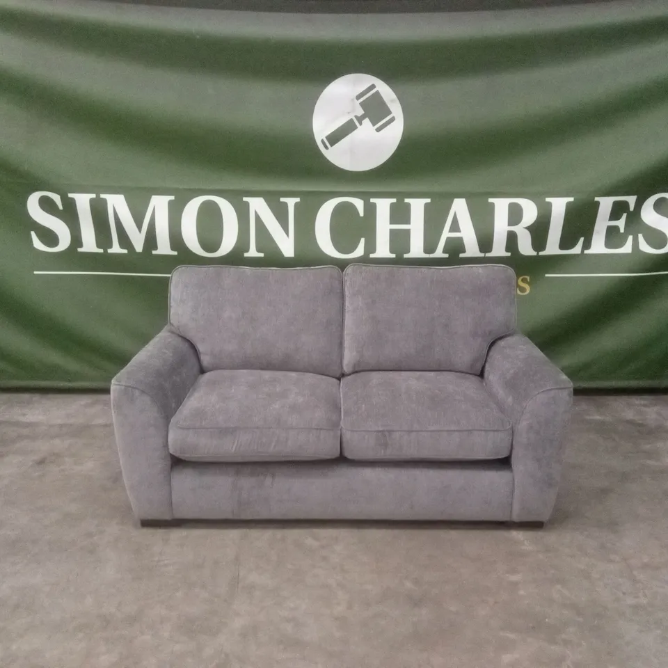 HARLOW 2 SEATER STANDARD BACK FABRIC SOFA - GREY RRP £599