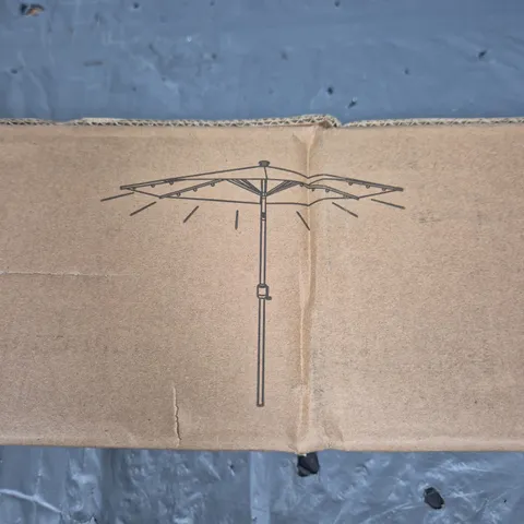 9FT PATIO UMBRELLA WITH LED LIGHT IN GREEN - COLLECTION ONLY
