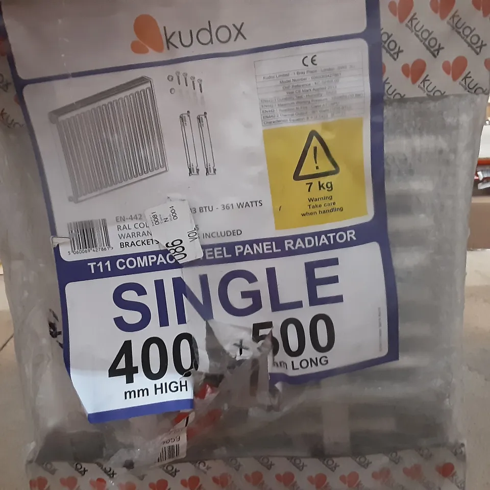 BOXED T11 COMPACT STEEL PANEL RADIATOR SINGLE H400 X L500