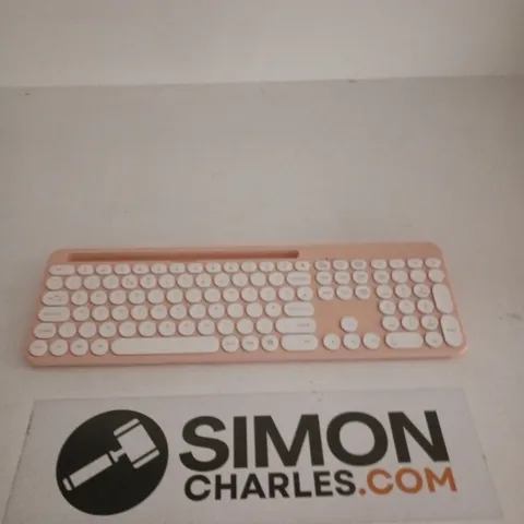 PINK WIRELESS KEYBOARD WITH ROUND KEYCAPS