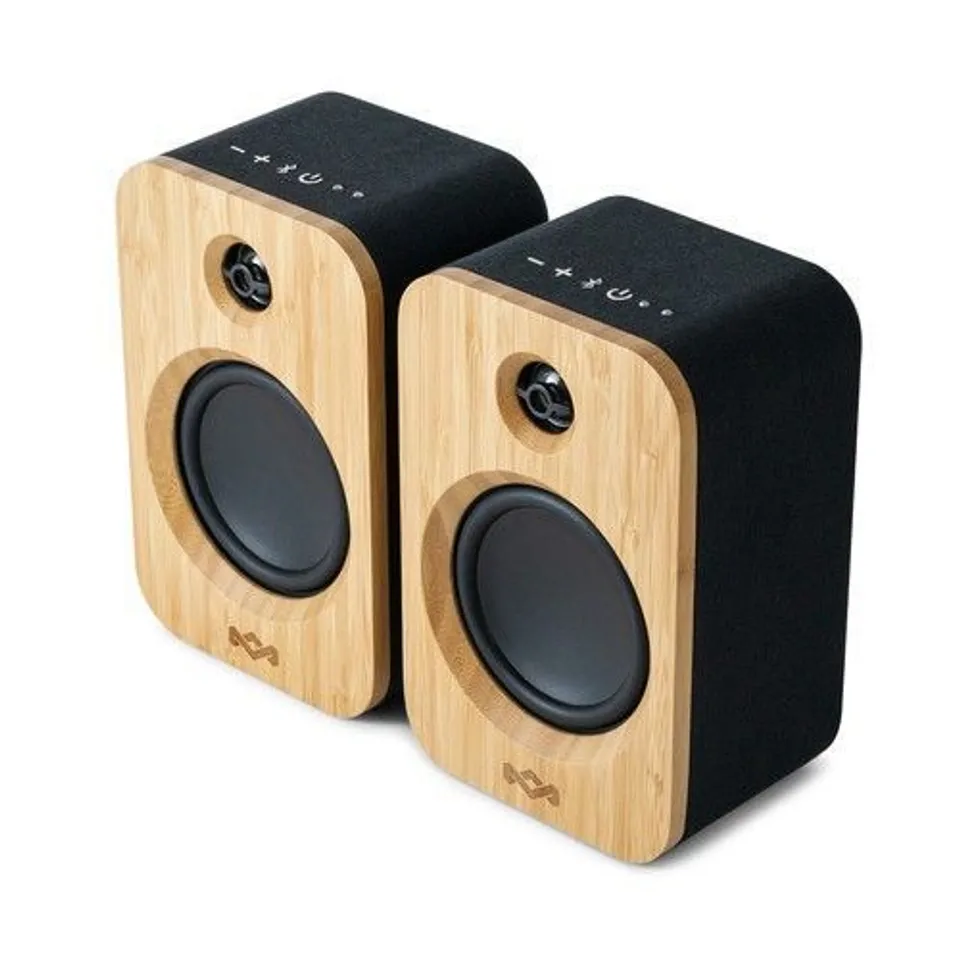 HOUSE OF MARLEY GET TOGETHER DUO WIRELESS BLUETOOTH SPEAKERS – BAMBOO FINISH (PAIR)