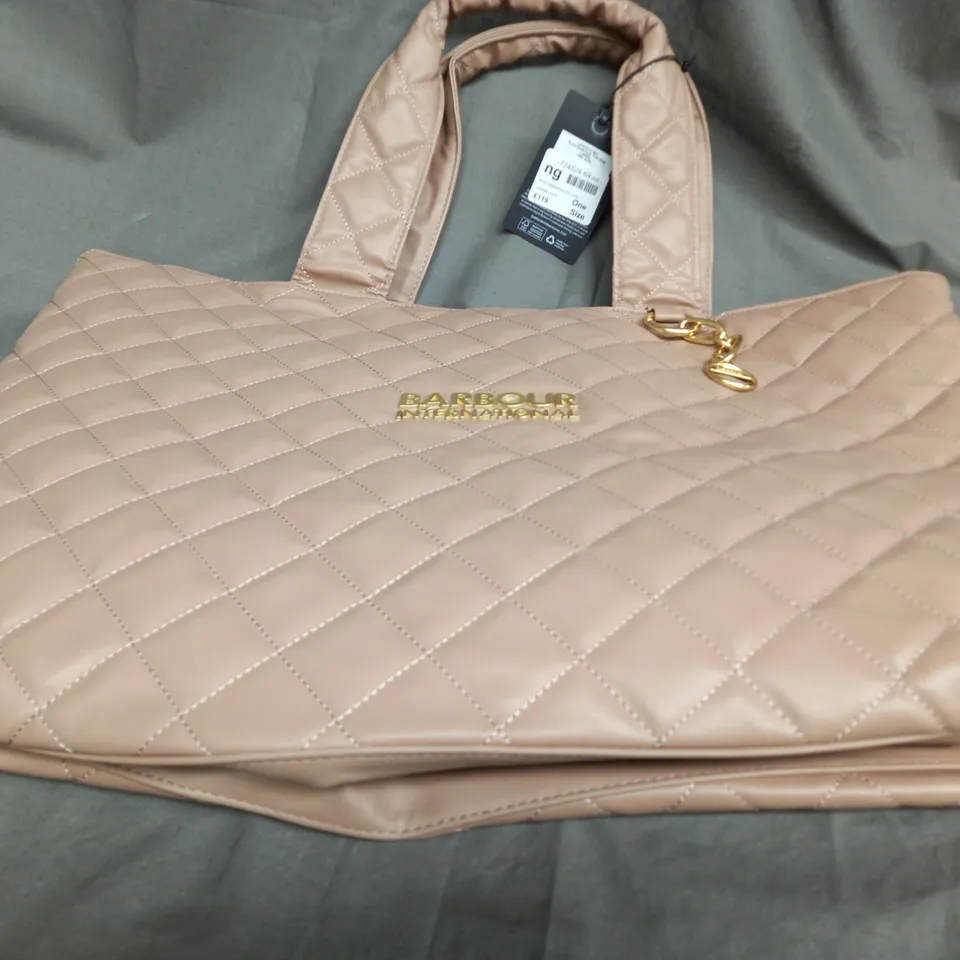 BARBOUR INTERNATIONAL CAMEL LARGE TOTE BAG 