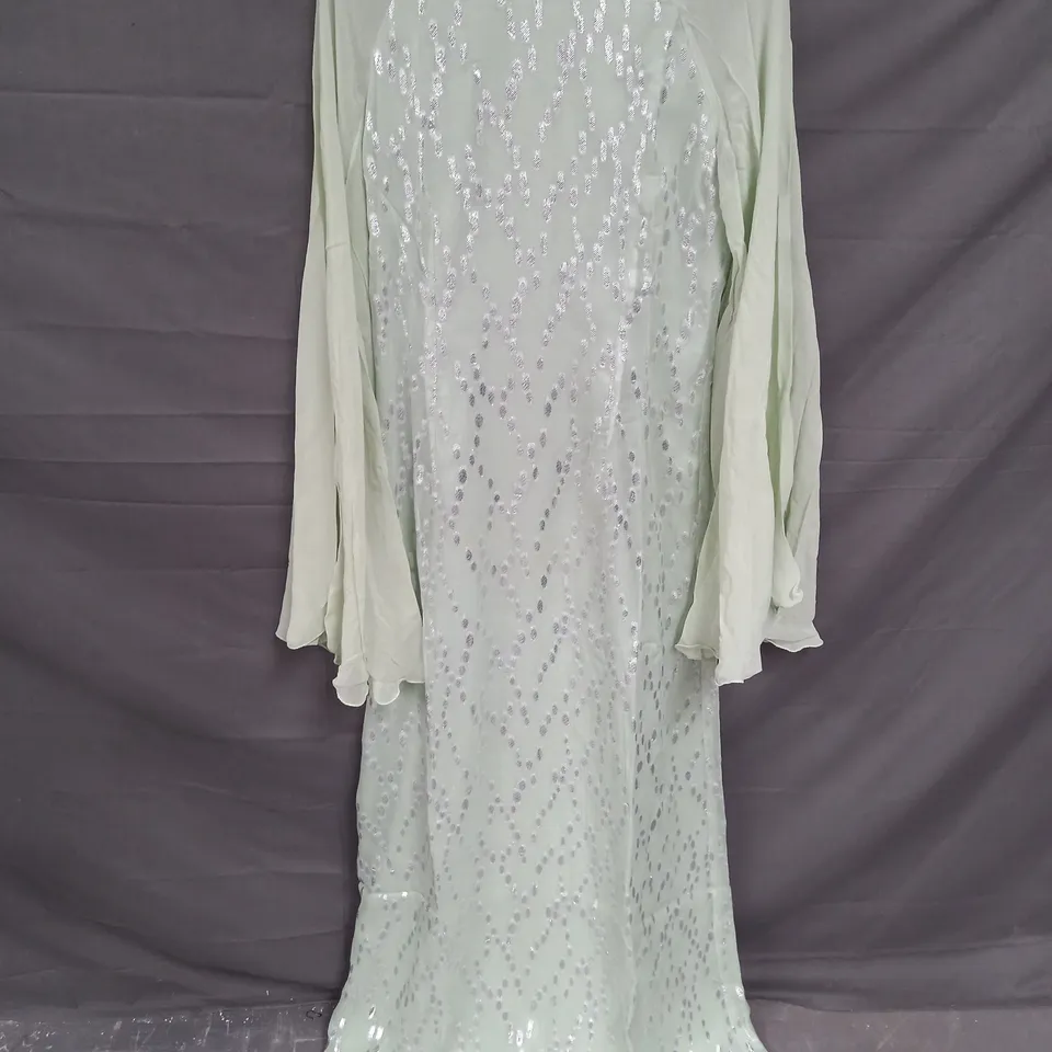 PAYAL JAIN JACQUARD DRESS IN MINT SIZE 16