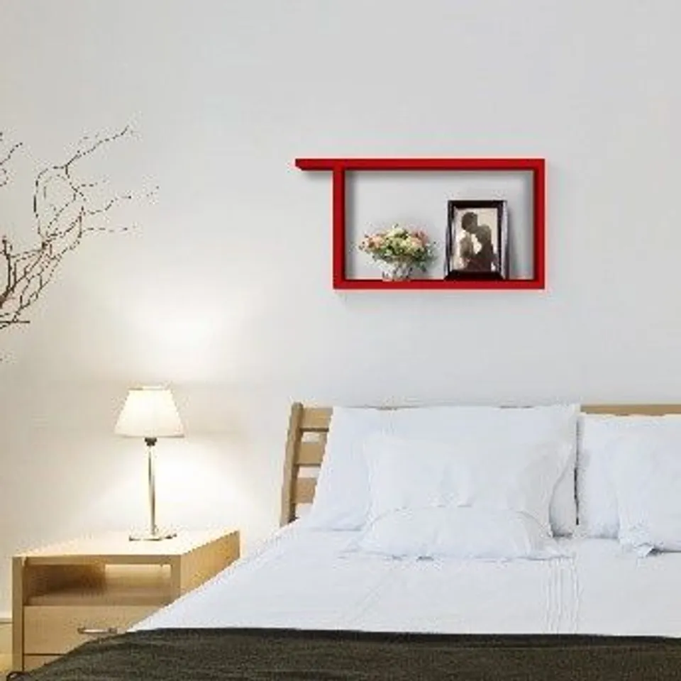 BRAND NEW BOXED RECTANGULAR SHELF NO.3 - RED