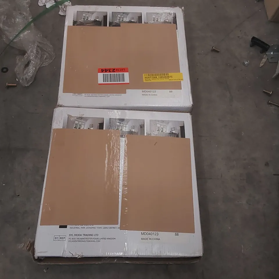 BOXED APPROXIMATELY 60PCS SELF-ADHESIVE PVC FLOORING TILES SET (2 BOXES)