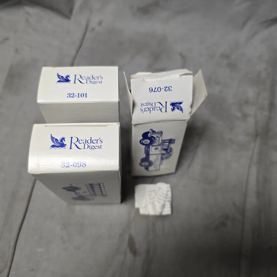 LOT OF 3 BOXED CORGI READERS DIGEST COLLECTORS CARS