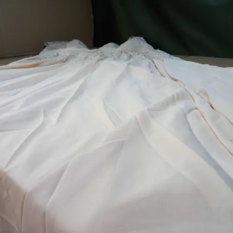 DESIGNER NUDE/LACE DETAIL CORSET BACK BRIDESMAID/OCCASION GOWN