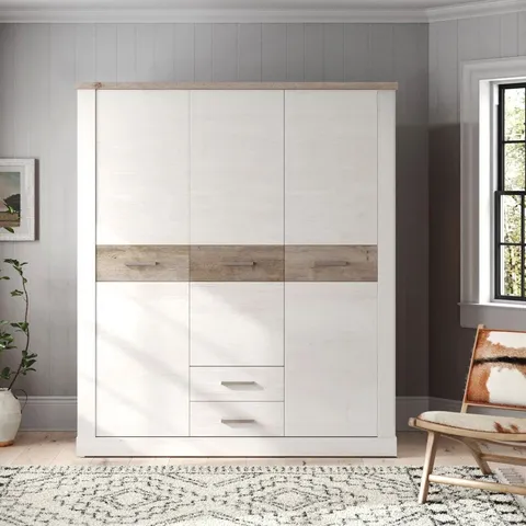 BOXED BERLANGA 3 DOOR WARDROBE (4 BOXES)