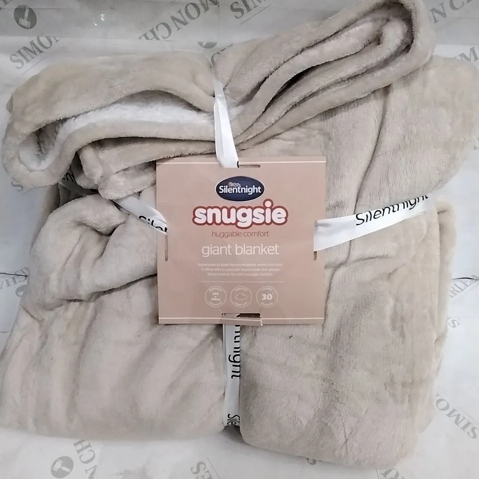 TAGGED SILENTNIGHT SNUGSIE GIANT BLANKET - COLOUR BEIGE 