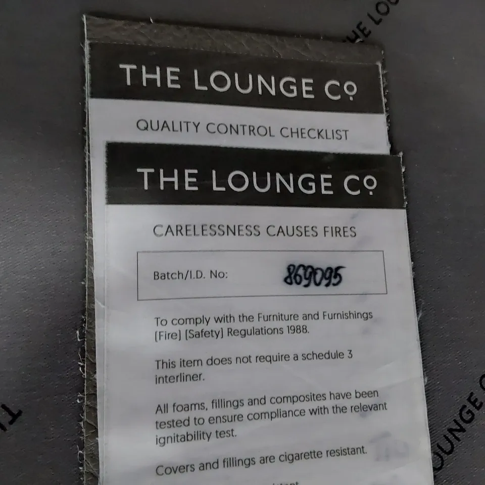 QUALITY BRITISH MADE LOUNGE Co FOUR SEATER SOFA GREY LEATHER 