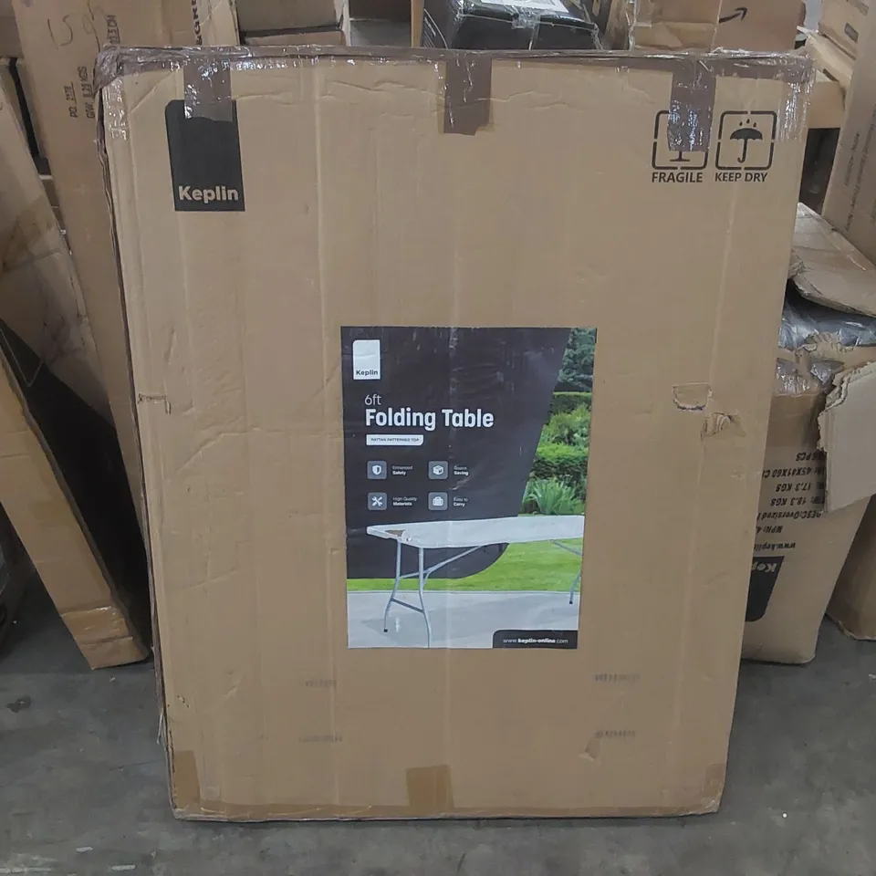 BOXED KEPLIN 6FT FOLDING TABLE