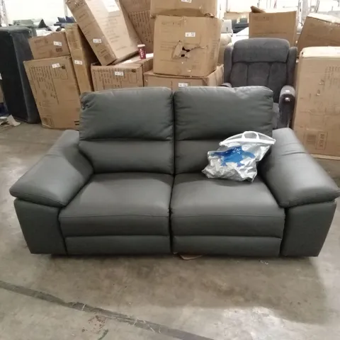 PAVILION 2 SEATER LEATHER/FAUX LEATHER POWER RECLINER SOFA - CHARCOAL