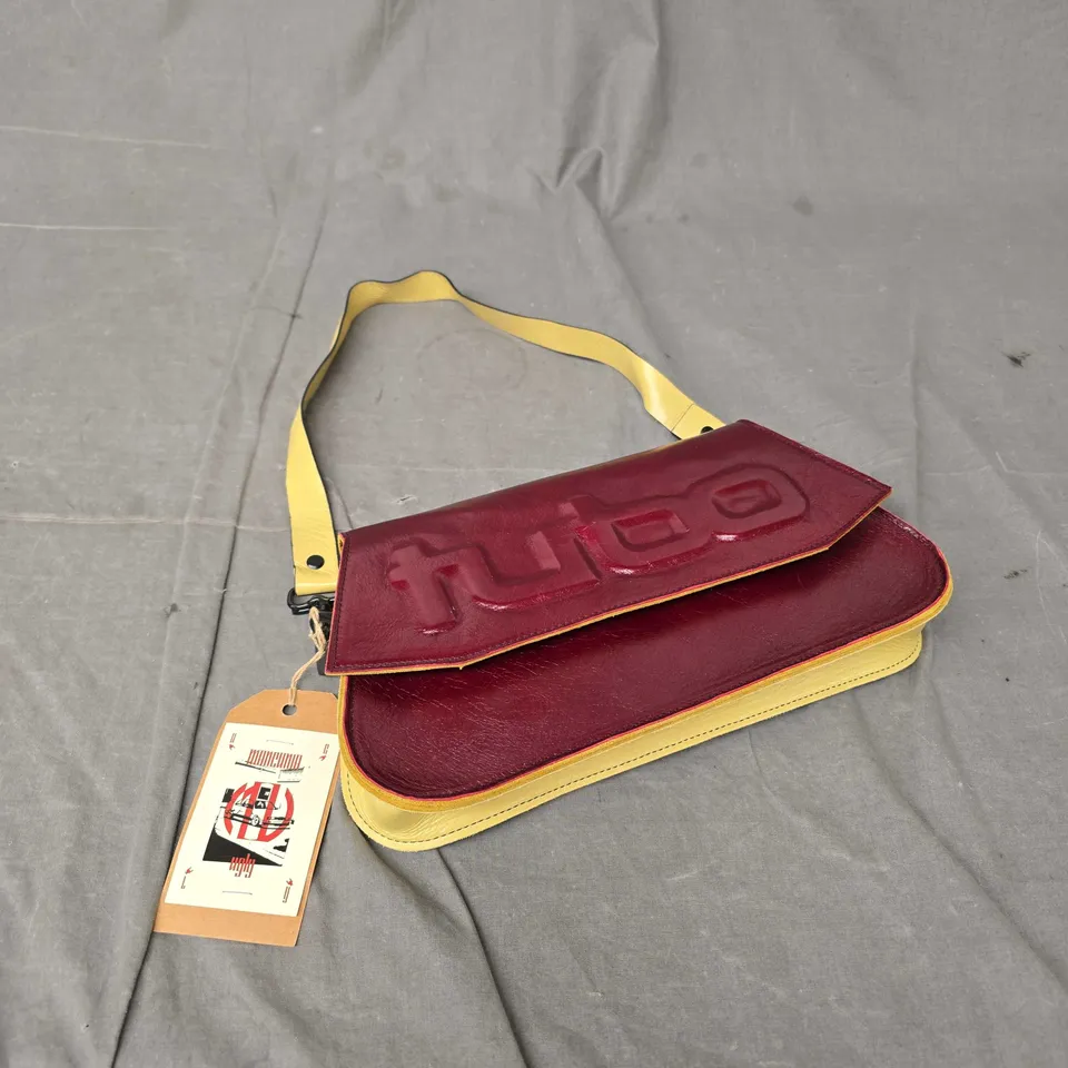 MANCUNIA UGLY BURGUNDY LEATHER BAG 