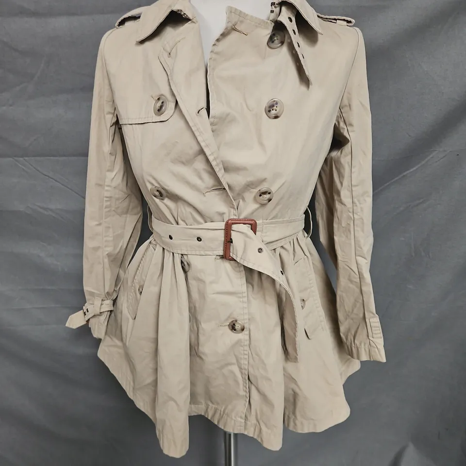 RALPH LAUREN BELTED JACKET IN BEIGE SIZE 12