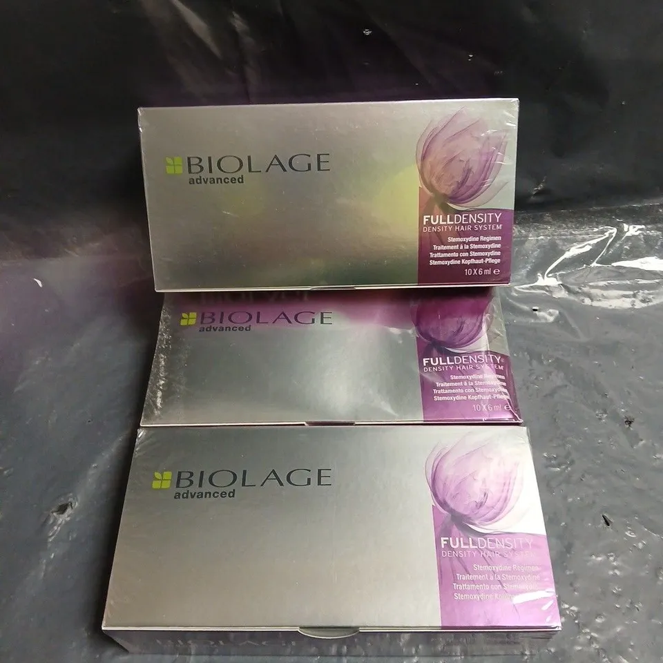 3 X SEALED BIOLAGE ADVANCED FULL DENSITY HAIR SYSTEMS