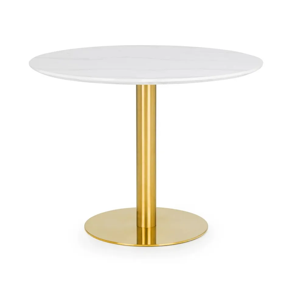 BOXED WALKERVILLE ROUND METAL BASE DINING TABLE (3 BOXES)