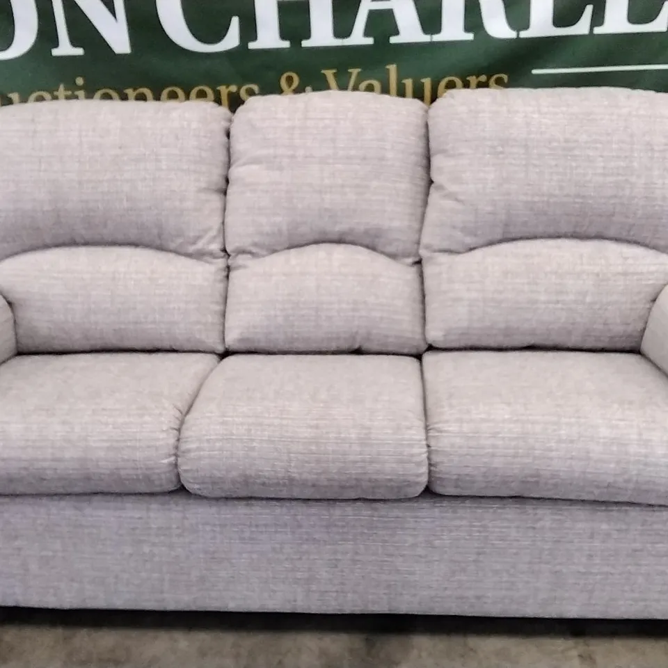 QUALITY BRITISH DESIGNED & MANUFACTURED G PLAN CHLOE C 3 SEATER SOFA LOOM SHALE FABRIC