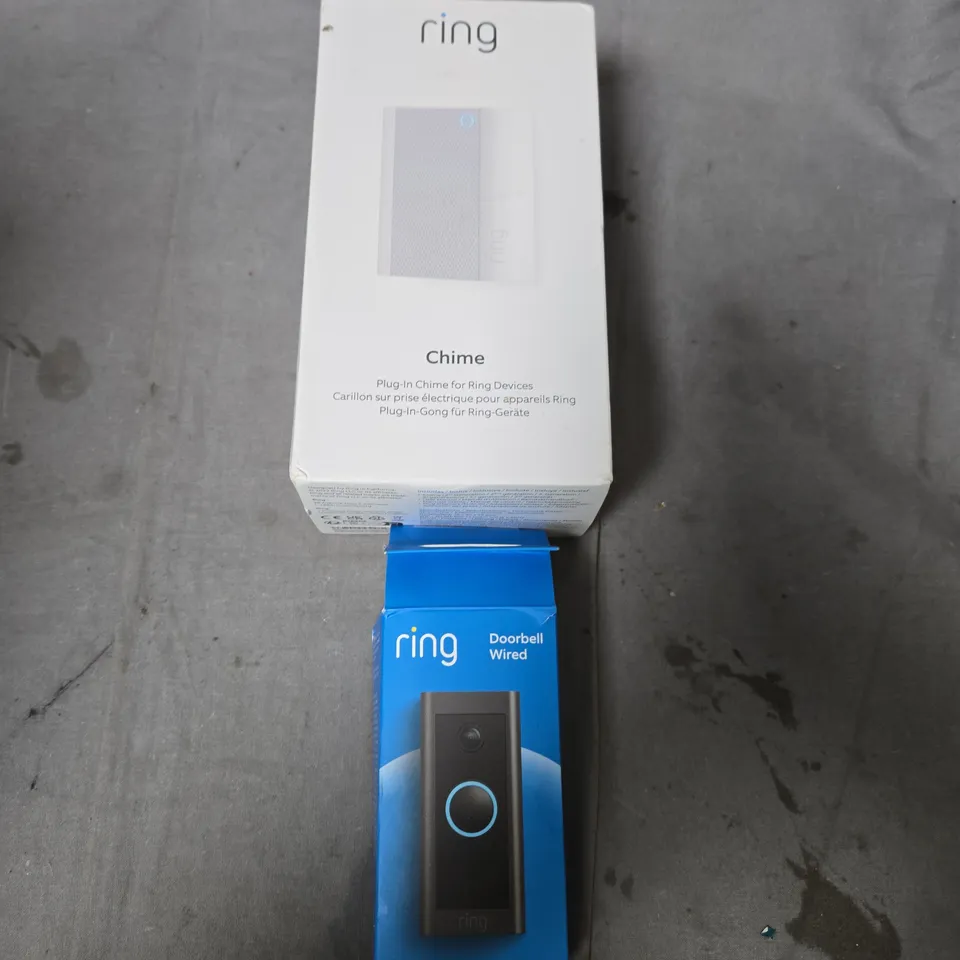 RING VIDEO DOORBELL WITH CHIME - BLACK