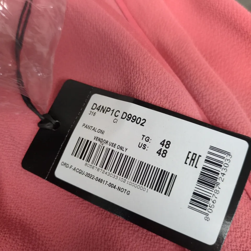 EMPORIO ARMANI PINK TROUSERS – EU 48 (US 48)