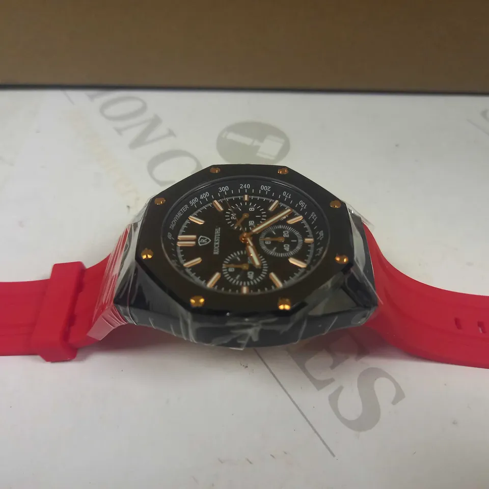 RUCKSTUHL CHRONOGRAPH STYLE RUBBER STRAP WATCH RRP £560