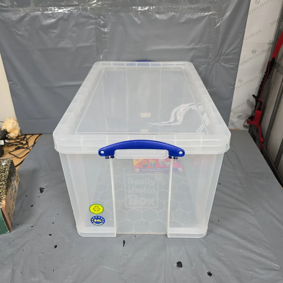 REALLY USEFUL BOX 84L CLEAR STORAGE BOX