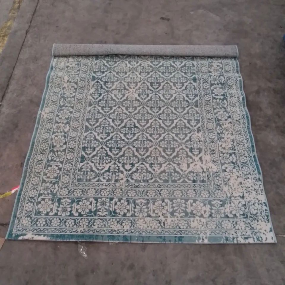 ULVERSTON TEAL RUG 220X160CM