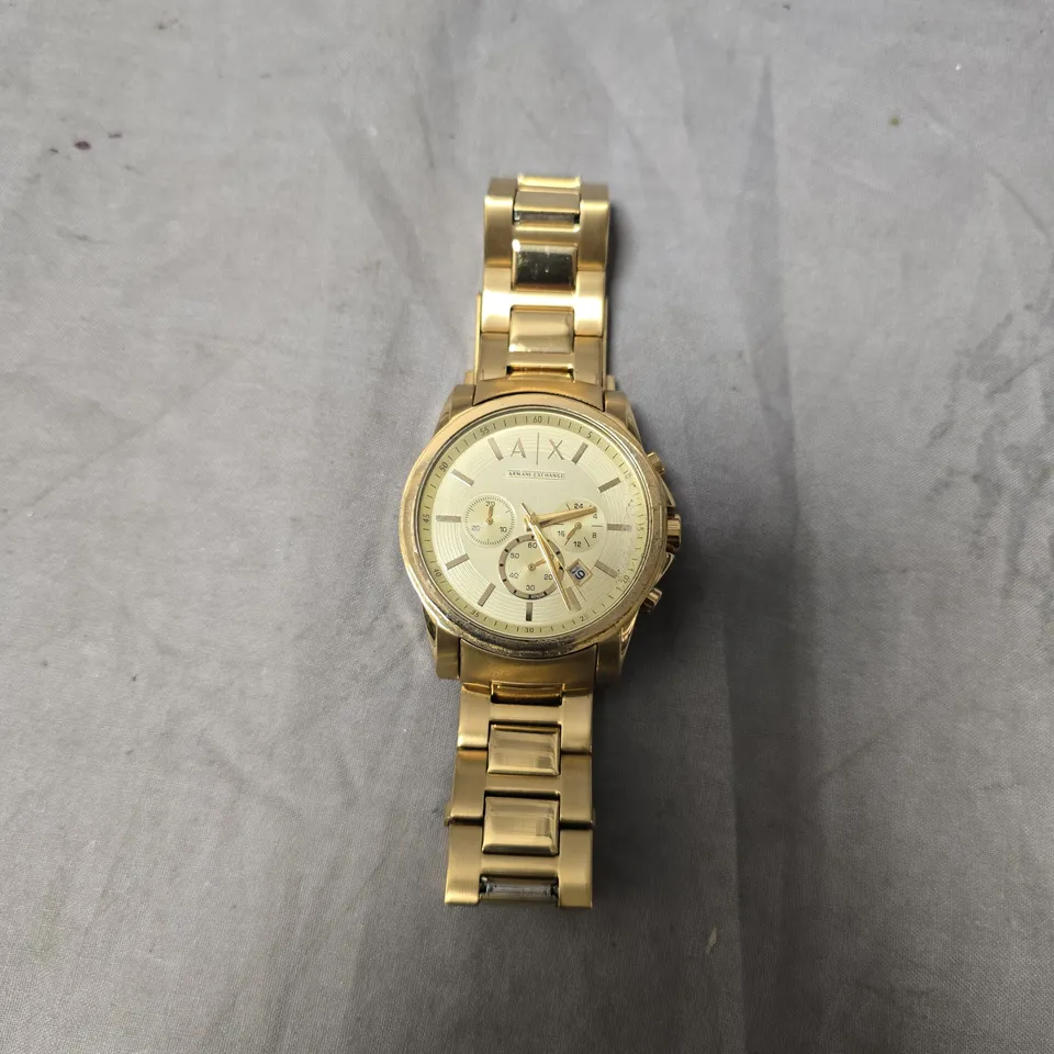 ARMANI EXCHANGE AX CHRONOGRAPH WATCH – GOLD TONE STAINLESS STEEL