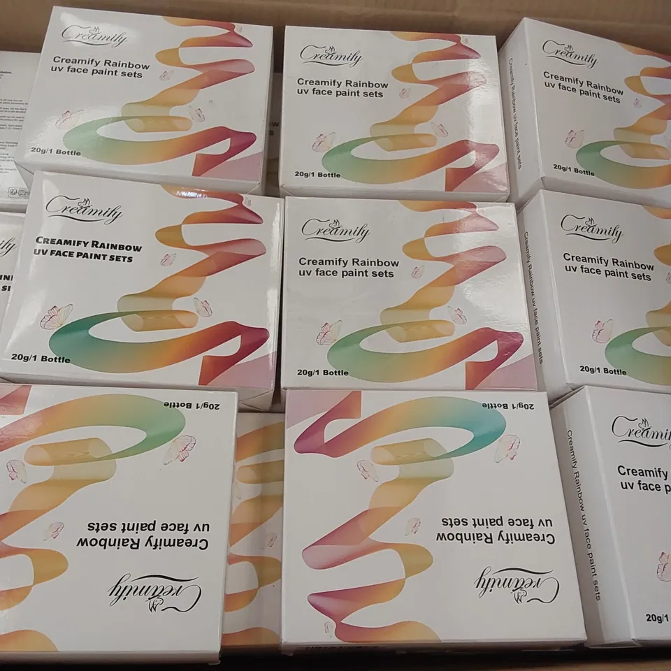 PALLET CONTAINING A LARGE QUANTITY OF CREAMIFY RAINBOW UV FACE PAINT SETS