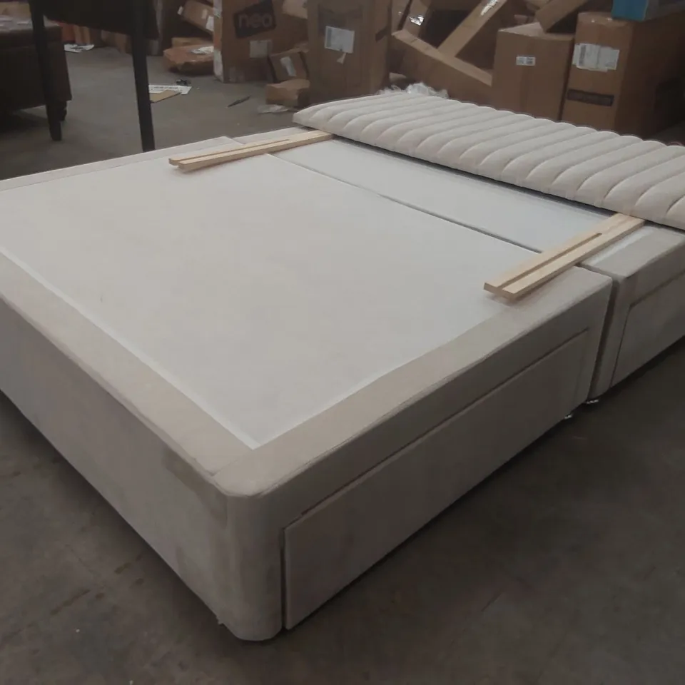NAKISHA DIVAN BASE WITH HEADBOARD - 4'6 DOUBLE, 2 DRAWERS