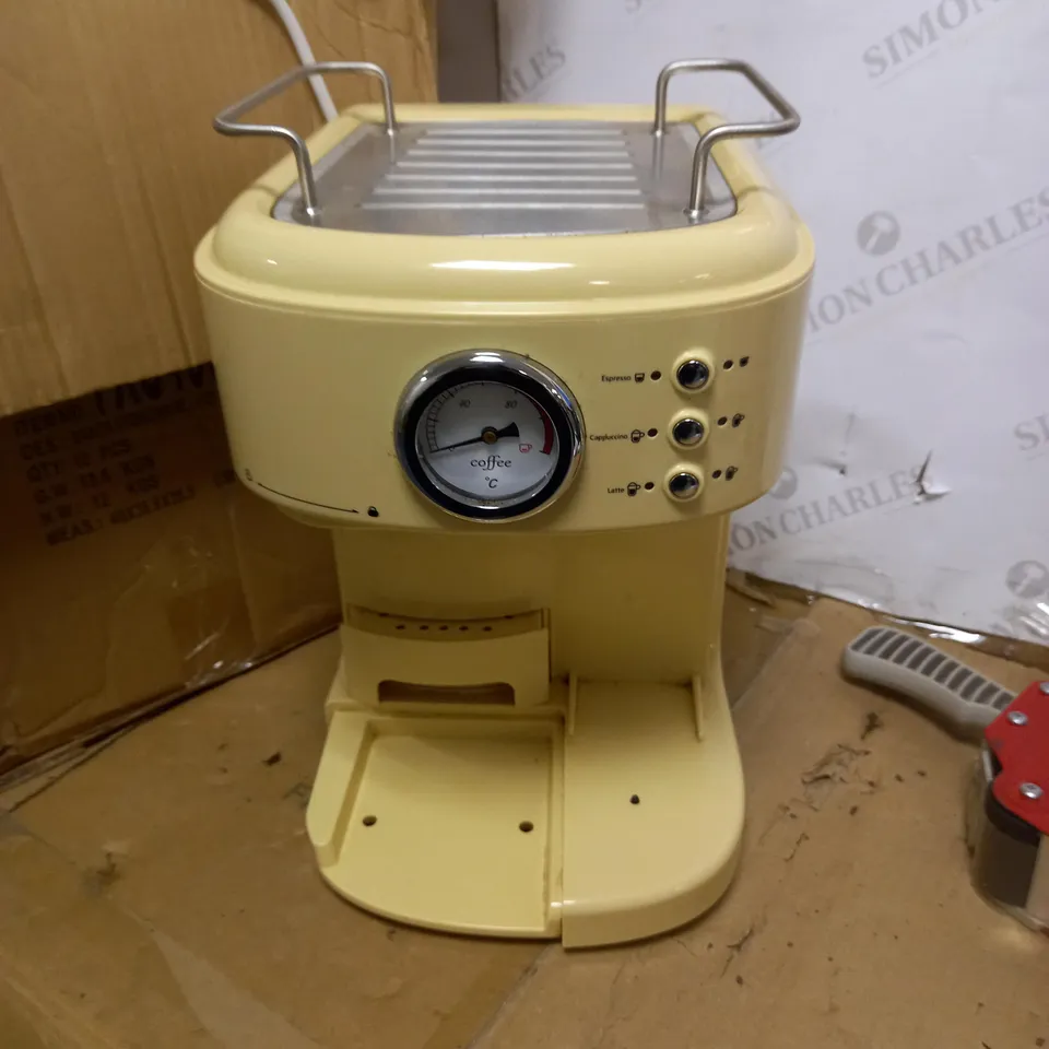 SWAN RETRO CREAM ESPRESSO COFFEE MACHINE 