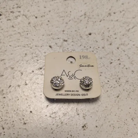 A&C JEWELLERY DESIGN OSLO PAVÉ CRYSTAL STUD EARRINGS