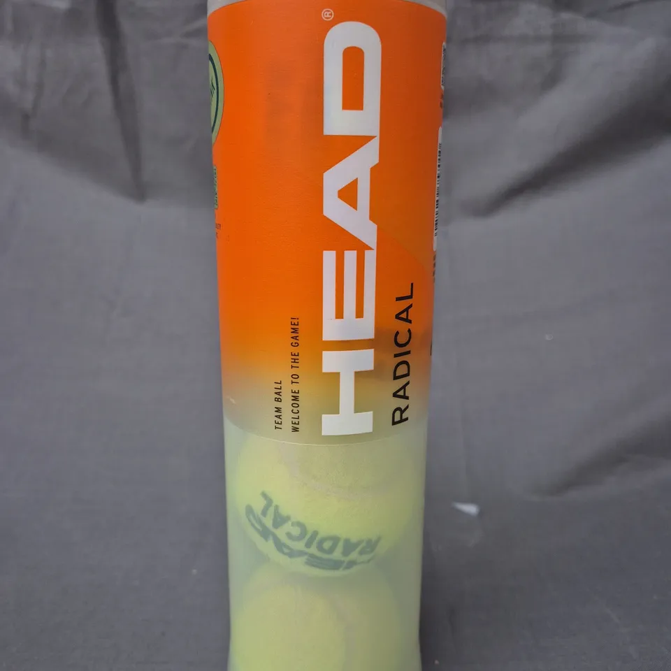 HEAD RADICAL TUBE OF 4 TENNIS BALLS