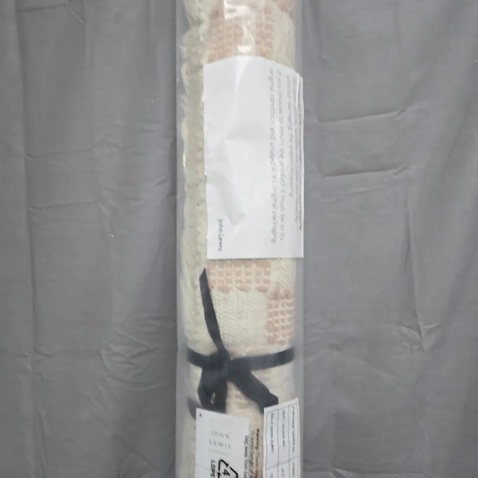 JOHN LEWIS RUNNER RUG - BEIGE PATTERN