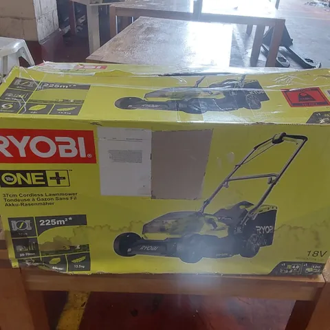 BOXED RYOBI ONE+ 37CM CORDLESS LAWNMOWER
