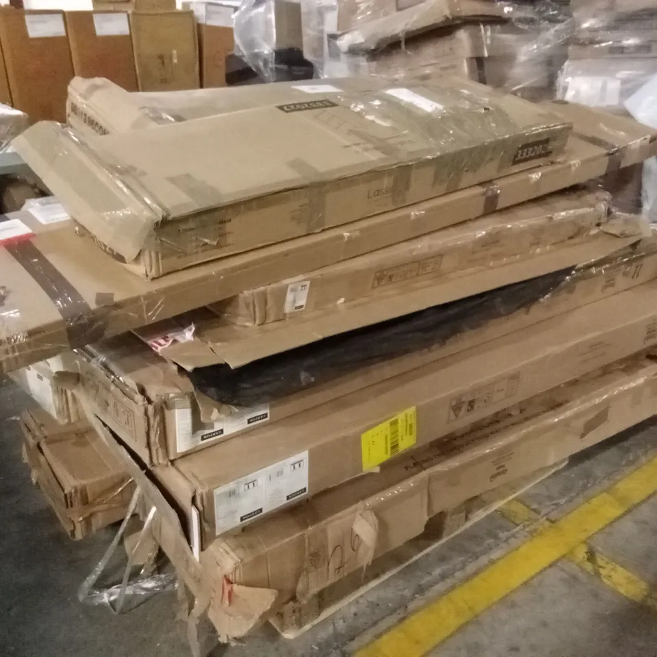 PALLET OF ASSORTED INCOMPLETE DESIGNER FURNITURE PARTS AND PIECES