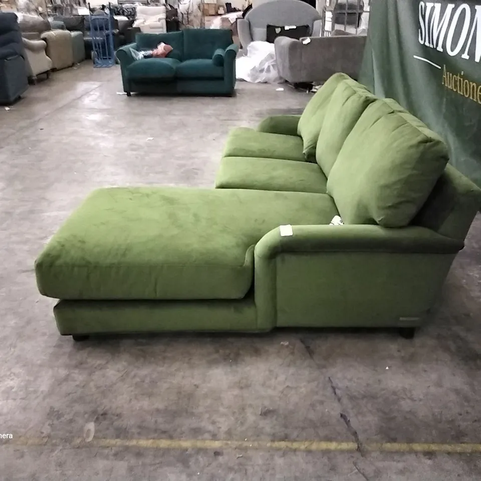 QUALITY BRITISH MANUFACTURED DESIGNER THE LOUNGE CO. ROSE RIGHT HAND CHAISE END WOO160 WOODLAND MOSS /VSW/FM