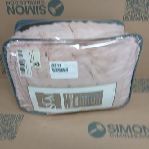 COZEE HOME FAMILY SIZED FAUX FUR & VELVETSOFT HEATED THROW 