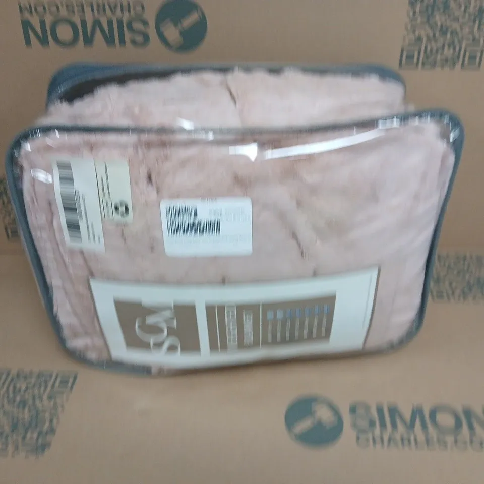 COZEE HOME FAMILY SIZED FAUX FUR & VELVETSOFT HEATED THROW 