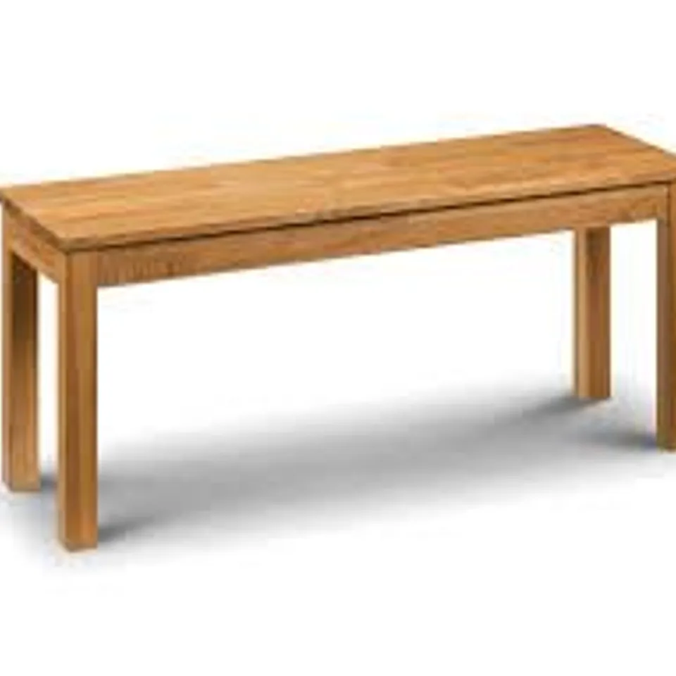 BOXED JULIAN BOWEN COXMOOR BENCH IN WHITE/OAK - COLLECTION ONLY 