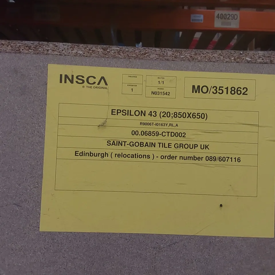 BOXED INSCA EPSILON 43 TILE DISPLAY UNIT