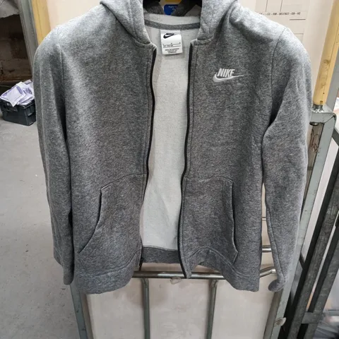 NIKE ZIP-UP HOODIE – GREY – SIZE L (LARGE) – MADE IN CAMBODIA