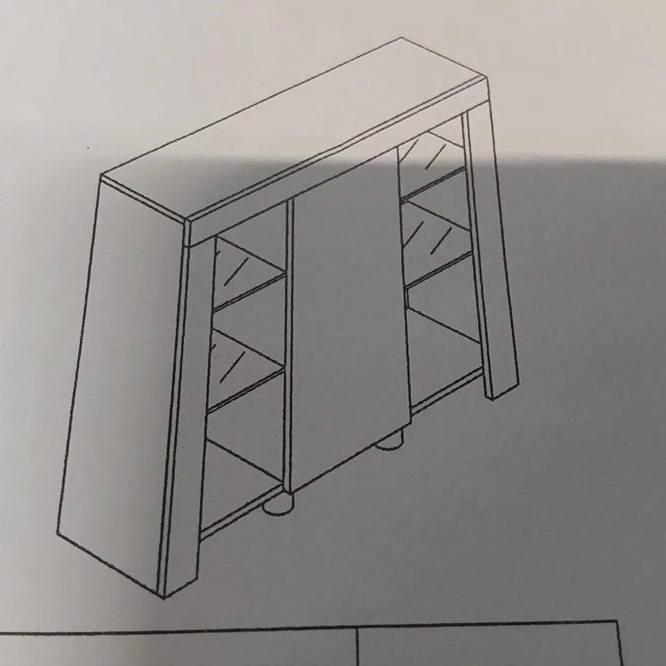 BOXED WOODEN DISPLAY CABINET - WHITE (1 BOX)