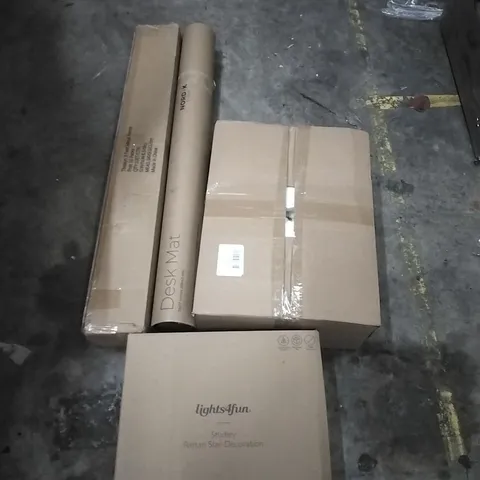 PALLET OF HOUSEHOLD ITEMS TO INCLUDE THEALYN 3 FEET METAL FENCE,DESK MAT,CERAMIC DOG BOWL,RATTAN STAR DECORATION AND OTHER ASSORTED ITEMS...