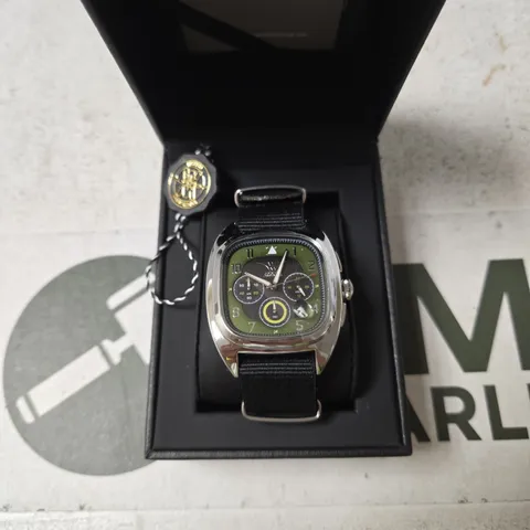 VICKERS ARMSTRONGS WRISTWATCH – GREEN DIAL, BLACK NATO STRAP