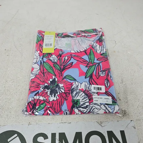 SUGAR CRISP LADIES DROP SHOULDER DRESS WITH TIE WAIST β FLORAL PRINT, UK SIZE S