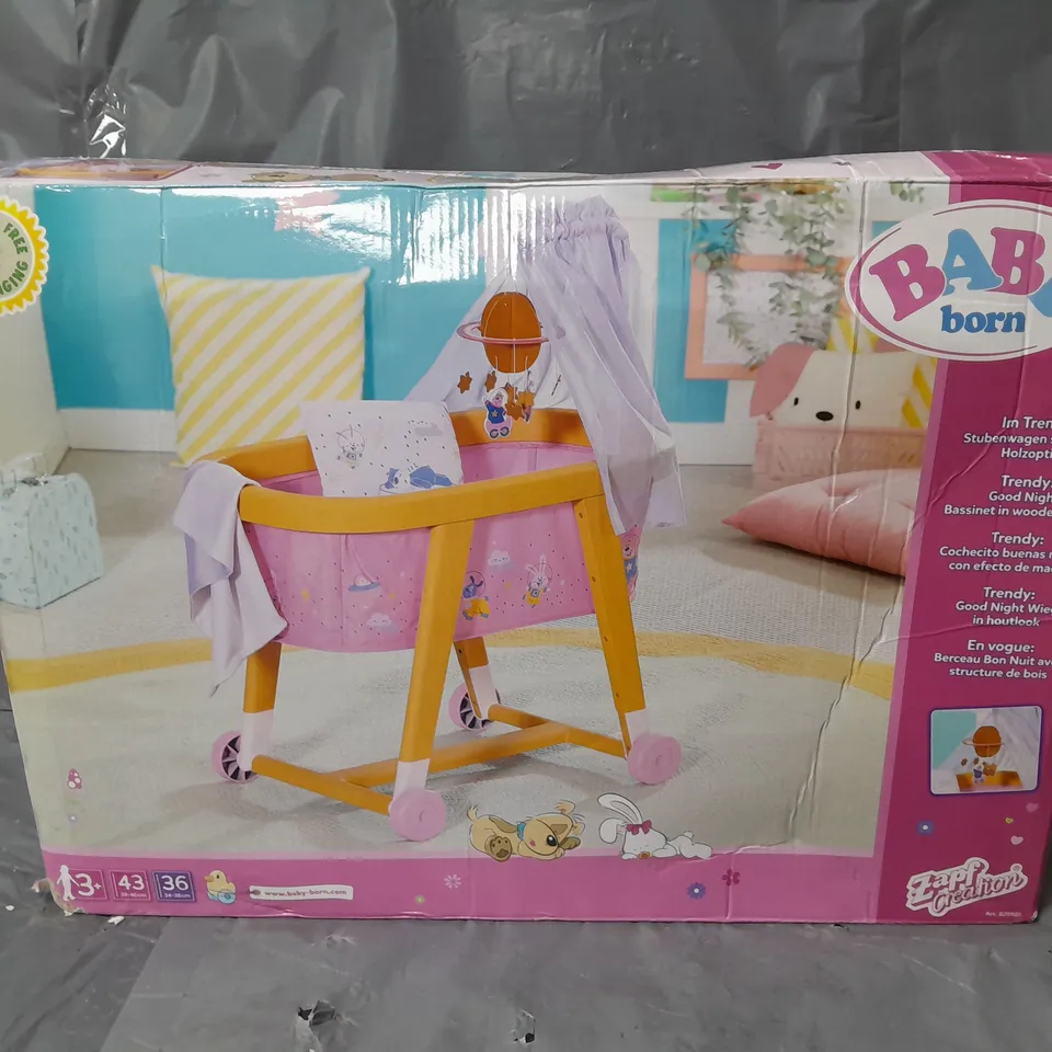 BOXED BABY BORN GOOD NIGHT BASSINET RRP £55