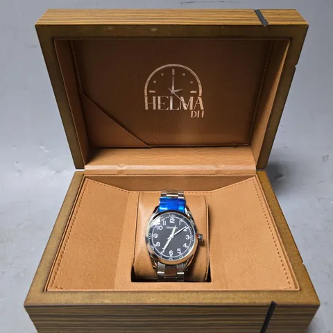 HELMHA DH WATCH – STAINLESS STEEL STRAP – 3ATM WATER RESISTANT – LUXURY GIFT BOX INCLUDED