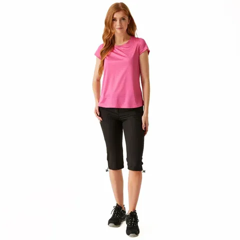 REGATTA WOMENS LIMONITE VII SHORT SLEEVE T-SHIRT FLAMINGO PINK SIZE 20