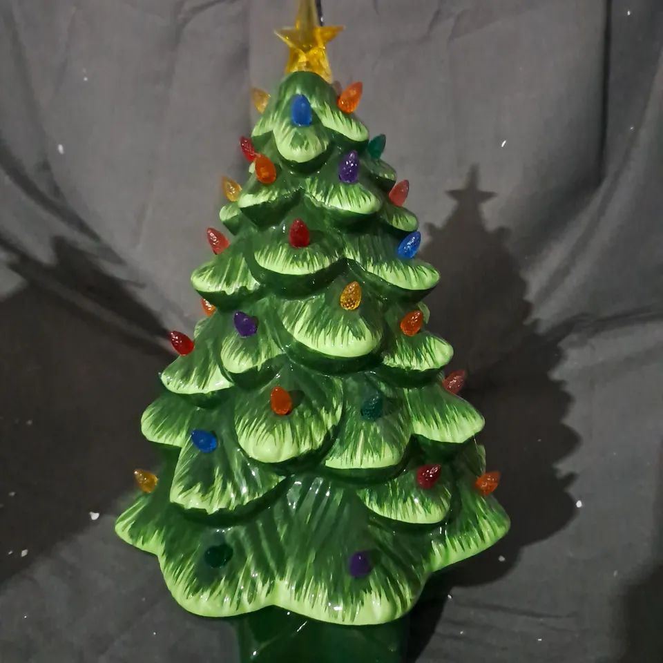 DECORATIVE FESTIVE LIGHT-UP TREE ORNAMENT