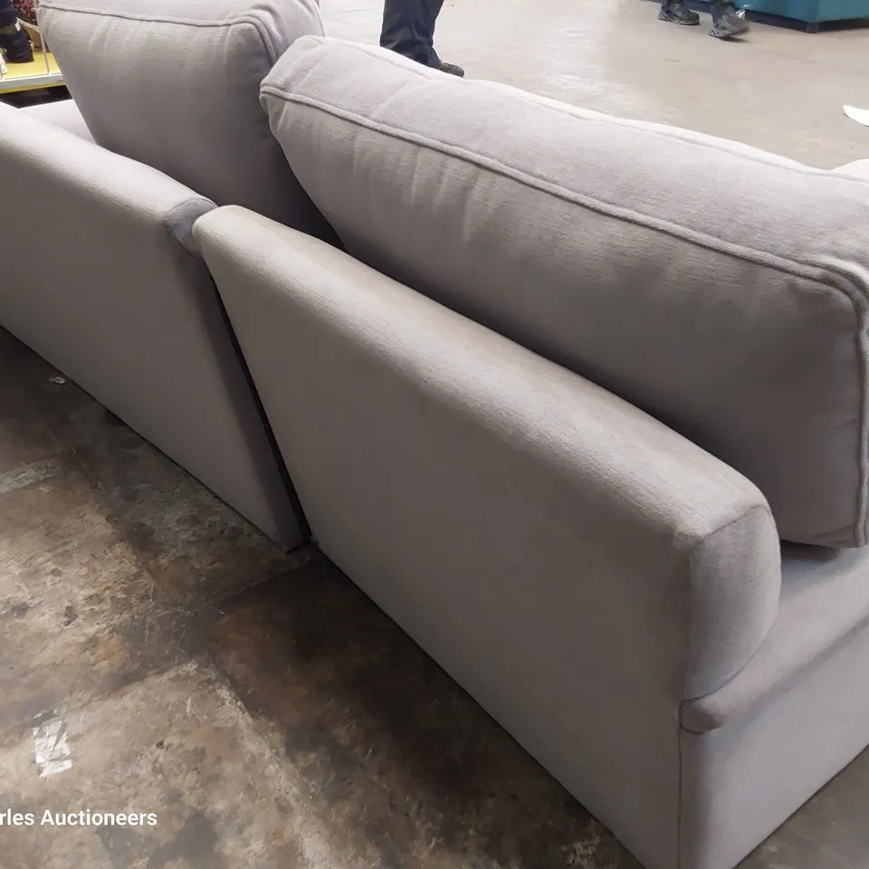 QUALITY BRITISH DESIGNER LOUNGE Co. ROSE CHAISE SOFA LIGHT GREY FABRIC 